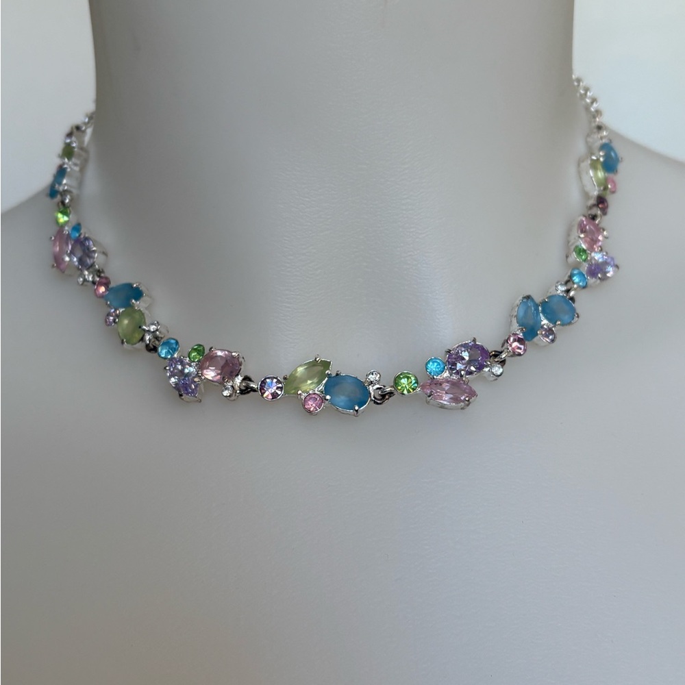 Vintage Napier Multicolor Gemstone Necklace